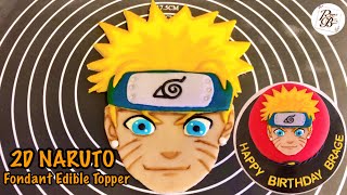 2D Naruto Fondant Edible Topper | How to make 2D Naruto Edible Cake Topper