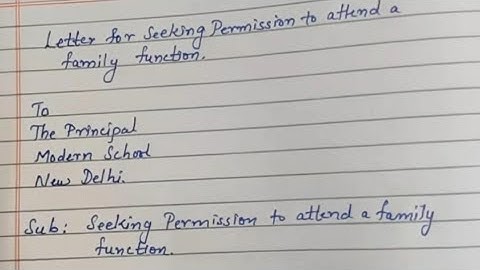 Leave application for family function/ formal letter to principal/ Manager for leave