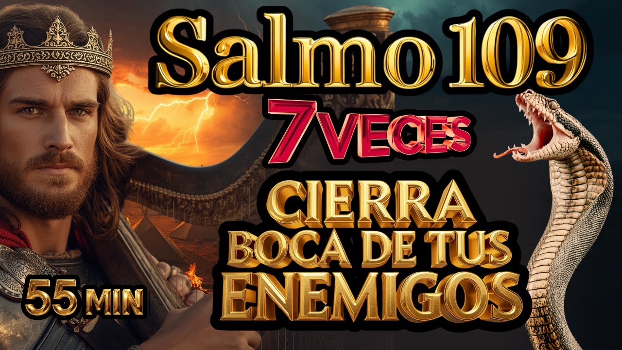 CIERRA LA BOCA DE TUS ENEMIGOS | Salmo 109 Cantado 7 VECES | DIOS TE DEFIENDE | Música Hebrea