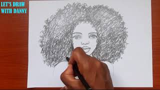 How to draw black Afro girl How to draw black Afro girl