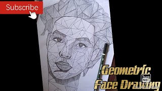 Geometric Art Drawing || How To Draw Geometric Face
