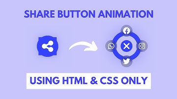 CSS Animated Share Button with Social Media Icons