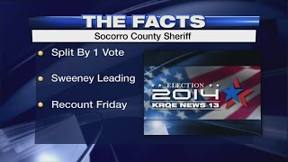 Socorro sheriff election split by 1 vote