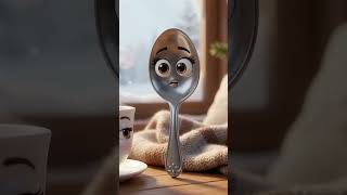 🥶☕ Tea & Spoon — The Spoon Is Freezing! 😂🥄 | Cozy Winter Comedy #Shorts#viral
