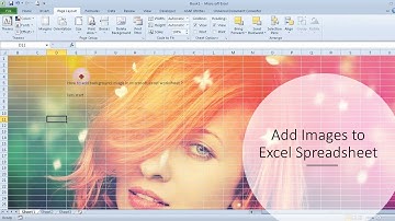 How to add background images to excel spreadsheets