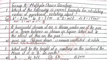 Class 12 Physics Model Question Solution 2078