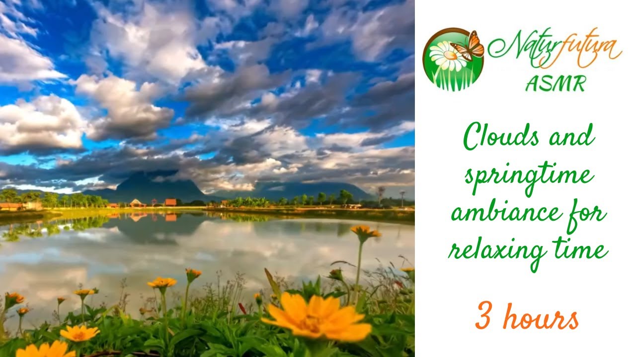 3 hours. Clouds and springtime ambiance for relaxing time - YouTube