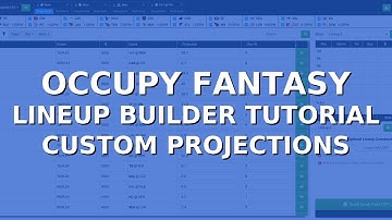 NEW Occupy Fantasy Lineup Builder - Custom Projections