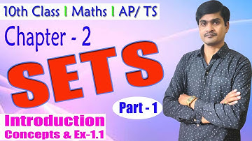 Sets I  Class 10 I Chapter - 2 I Part - 1 I All concepts I Exercise - 1.1 I Ramesh sir maths calss