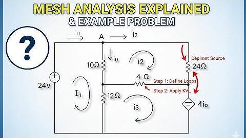 Mesh Analysis explanation with example in Telugu || mesh analysis 