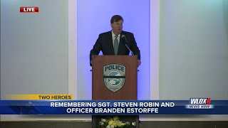 Gov. Tate Reeves speaks at joint funeral of fallen Bay St. Louis officers, pays tribute to "Missi...