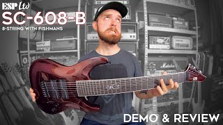 ESP LTD SC-608B demo & review! (8-string with Fishmans!)