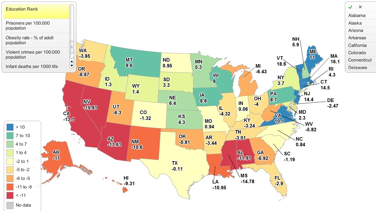 state rankings education 2020 education ranking by state Growthreport