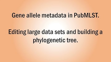 Part 1: Gene allele data sets.