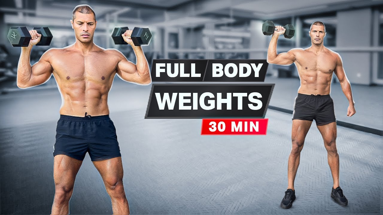 30-Minute Full Body Dumbbell Workout at Home – Build Muscle - YouTube
