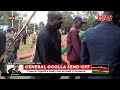 Azimio co-principal Martha Karua arrive in Siaya for General Francis Ogolla