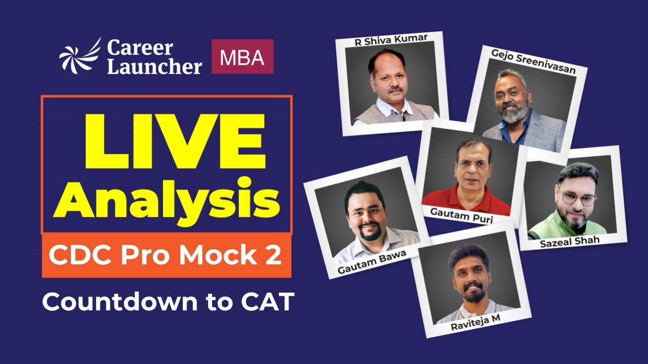 LIVE CAT Mock Analysis | CDC Pro Mock-2 | Countdown to CAT | CAT 2024 ...