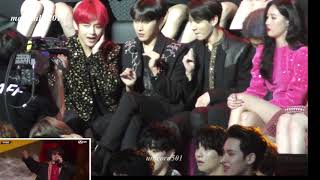 BTS reaction to Tiger JK &amp; Yoonmirae @mama2018