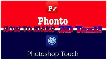 How To Make 3D Text With PS Touch! IOS/Android