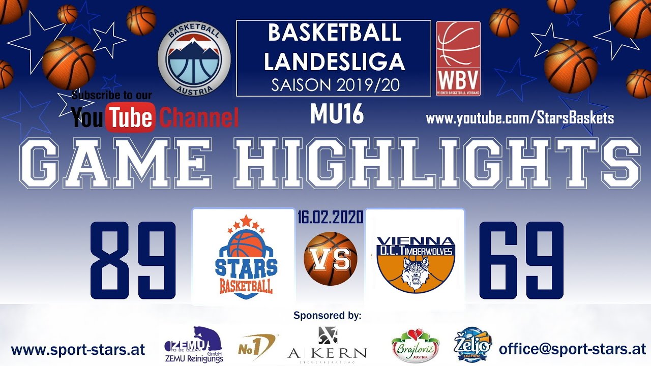 BC DSG Gumpendorf - STARS/1 - Vienna D.C. Timberwolves/2 So., 16.02.2020 89:69