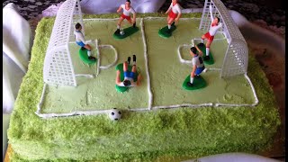كعكة عيد ميلاد للأولاد ملعب كرة القدم ... من الالف الى الياء