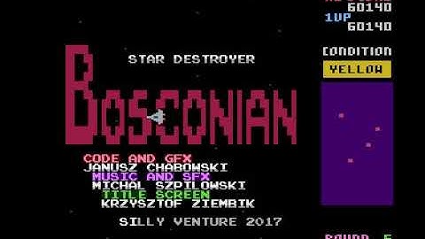 BOSCONIAN  AWESOME GAME !!!  ATARI 800 XL LONG PLAY