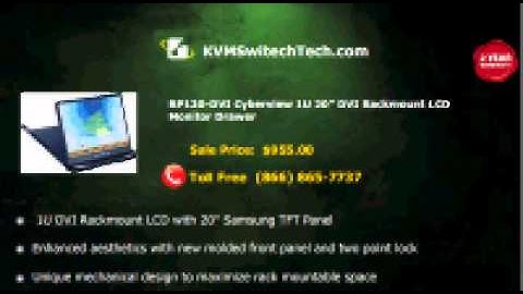 KVMSwitchTech RP120-DVI Cyberview 1U 20" DVI Rackmount LCD Monitor Drawer