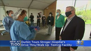 Durbin, Preckwinkle At New COVID-19 Testing Facility