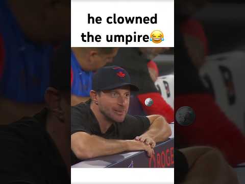he made fun of an umpire 😂😭