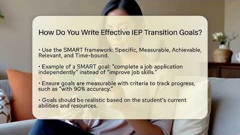 How Do You Write Effective IEP Transition Goals? - Special Education Learning