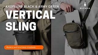 ALPAKA Vertical Sling Axoflux® Black & Army Green