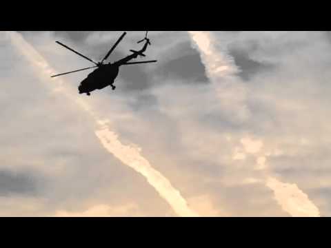 დუმის თავზე ვერტმფრენები დაფრინავენ