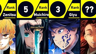 The Strongest Hashira And Demon Slayers In Kimetsu No Yaiba