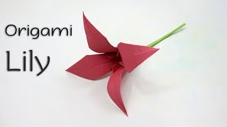 Origami Lily: How to Make Origami Lily out of Paper | Easy Paper Flower instructions