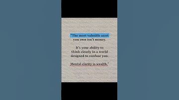 The Most Valuable Asset You Own Isn’t Money | Life Motivation Shorts