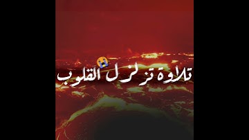 حالات واتس اب تلاوة خاشعة 💛 القارئ ياسر الدوسري 🎧