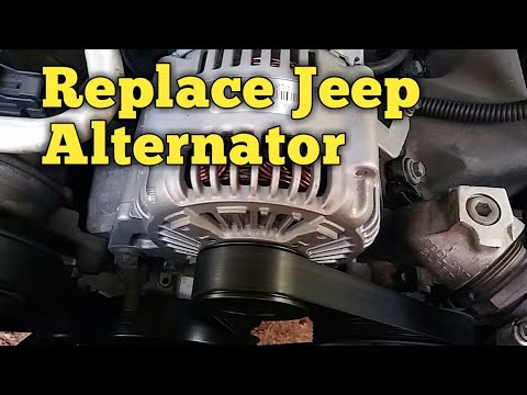 Replace jeep grand Cherokee alternator 99-04 - YouTube