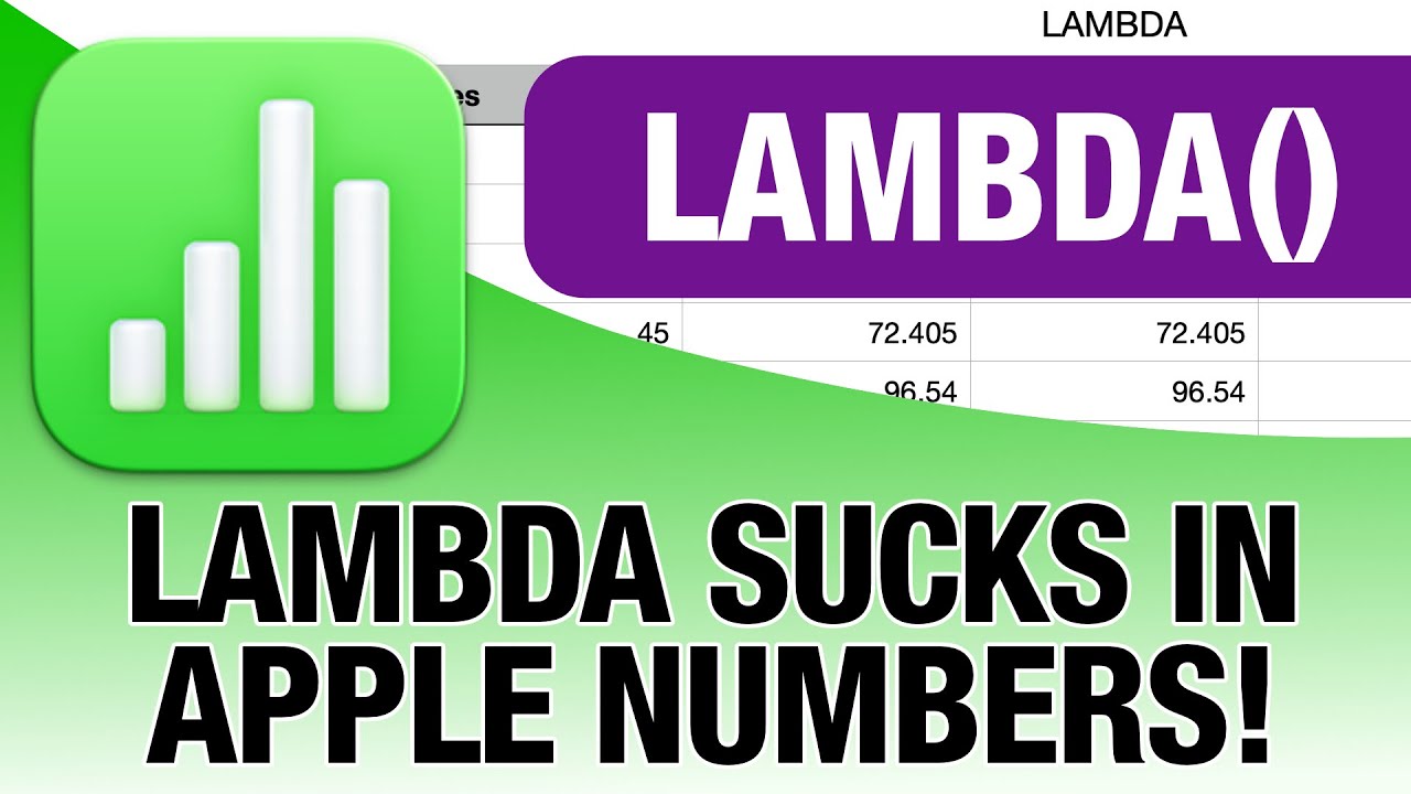 Numbers now has the LAMBDA() function. Why it's not very good!