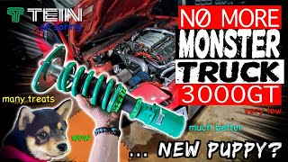 Installing Tein Flex Z Coilovers on the 3000gt VR4. How low can we go