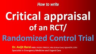 How to write critical appraisal of a Randomized Control Trial or RCT | 2022