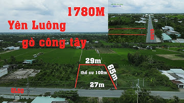 (Đã bán)1780m đất 2 mặt tiền QL50  tại xã yên luông gò công tây TG có 100m thổ
