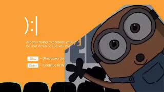Full minions are watching the windows 10 killscreen Update