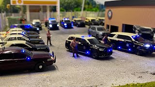 MASSIVE 1:64 FHP Station Fleet with Working Lights Florida Highway Patrol 