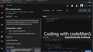 Learn Javascript | Codewars 7 kyu Season 2 - Alphabetically Ordered