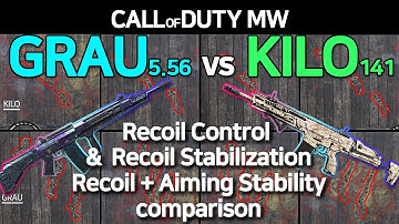 CODMW  GRAU 5.56 vs KILO 141 Recoil Control  Stabilization & Recoil + Aim Stability comparison