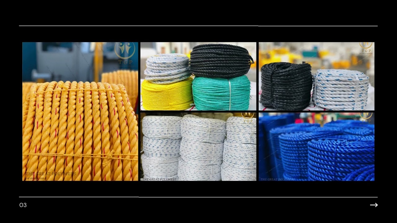 ROPE MANUFACTURING COMPANY "THE GREAT POLYMERS" PP ROPE, MONO ROPE,  DANLINE ROPE 