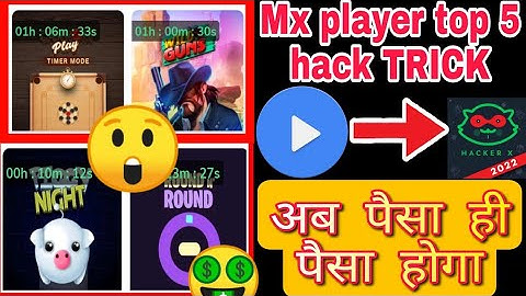 Mx player Top 5 game hack trick !! unlimited Score TRICK 2022 !!