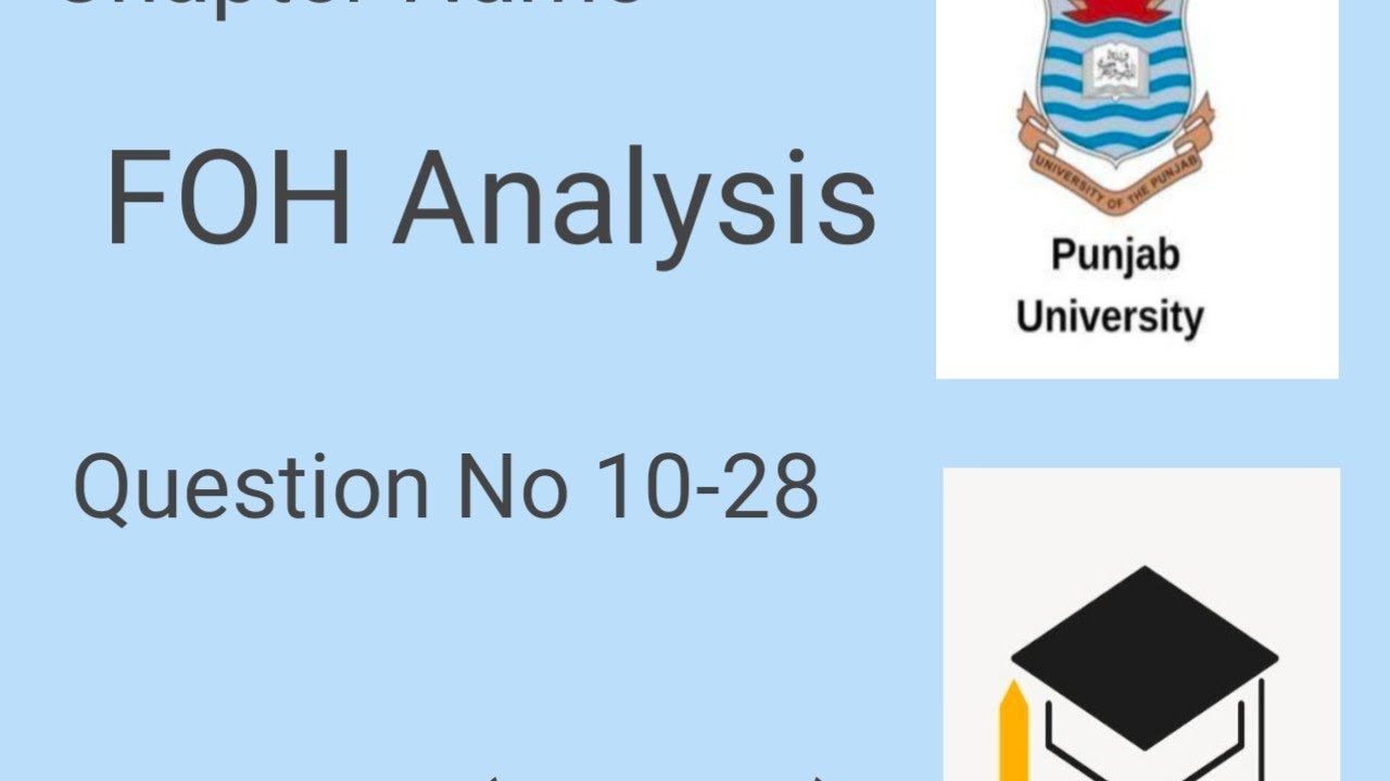 FOH Analysis Question No 10-28