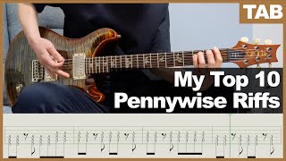 My Top 10 Pennywise Guitar Riffs | Guitar Tab Tutorial